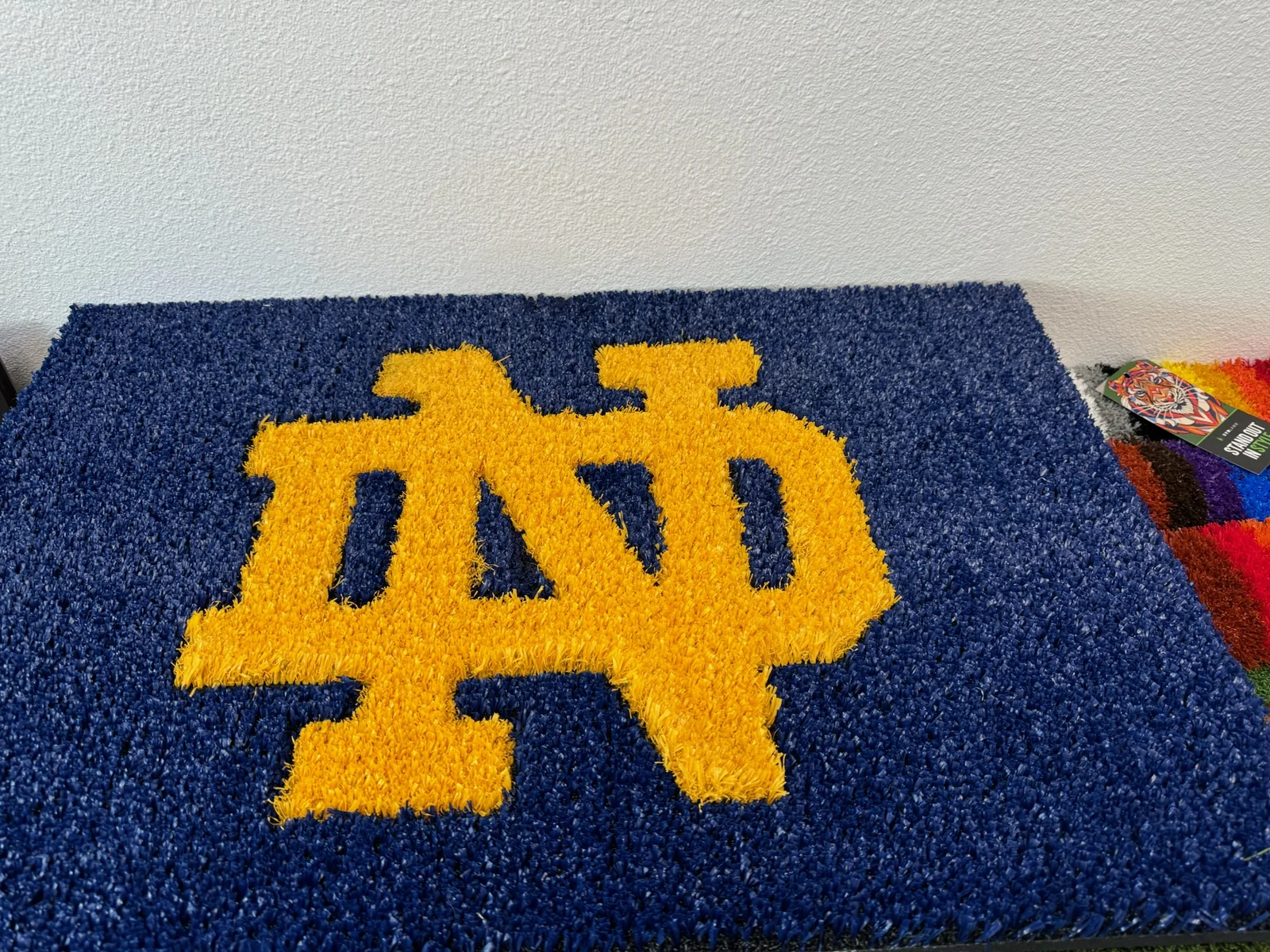 Notre Dame turf doormat variation 2